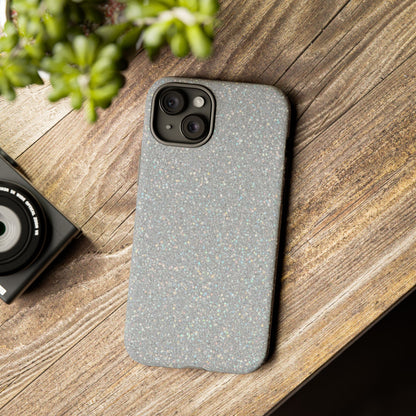Glitter Silver Tough Phone Case — Sparkling Protective Phone Case