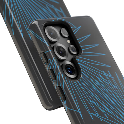 Blue Dandelion Burst Tough Phone Case — Protective Floral iPhone Cover