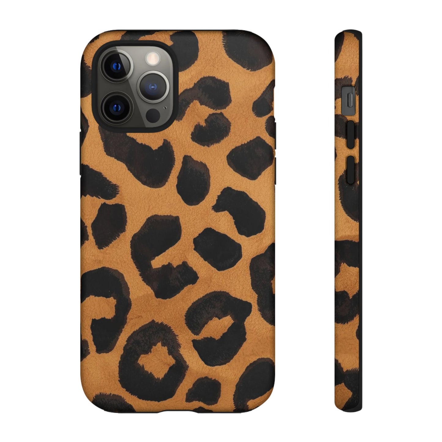 Leopard Print Tough Phone Case — Protective Animal Print iPhone Case