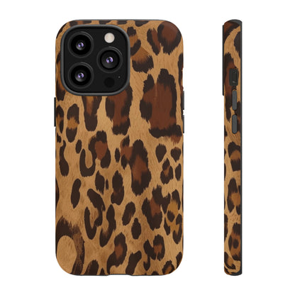 Leopard Print Tough Phone Case — Durable Animal Print Protective Cover