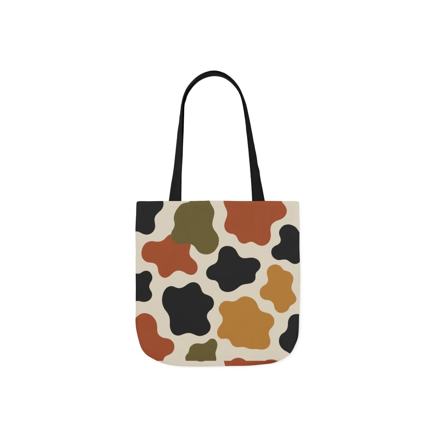 Abstract Earth-Tone Pattern Canvas Tote Bag