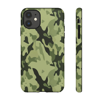 Camo Tough Phone Case — Military Green Protective iPhone Cover