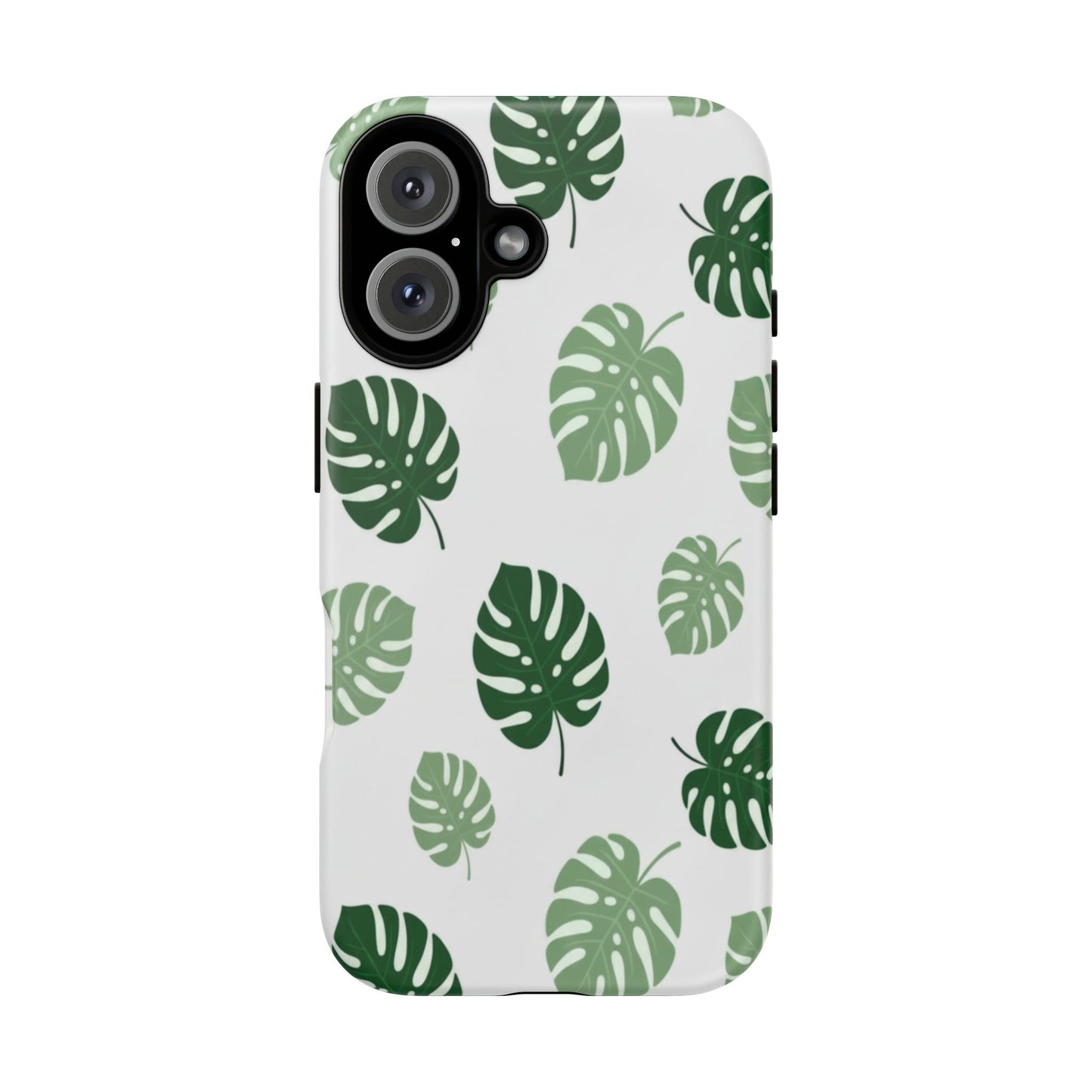 Monstera Leaf Phone Case — Tropical Green Pattern Tough Case