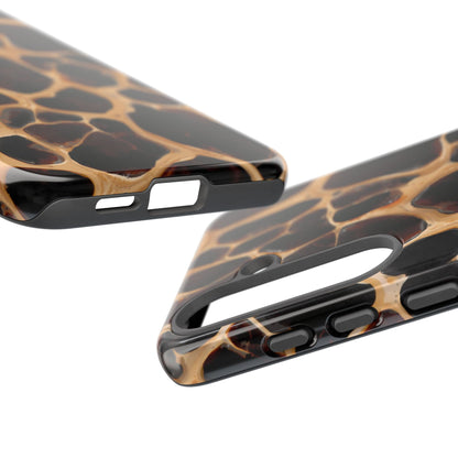 Phone Case — Brown Leather Dot Texture Rugged Protective Cover
