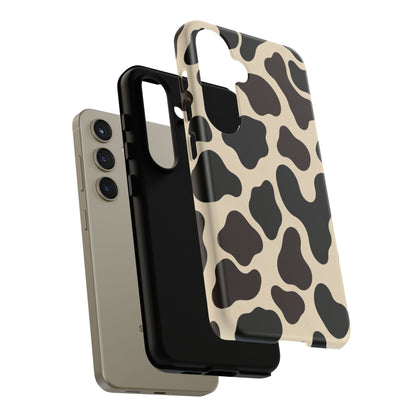 Cow Print Phone Case — Black & Cream Protective  Case