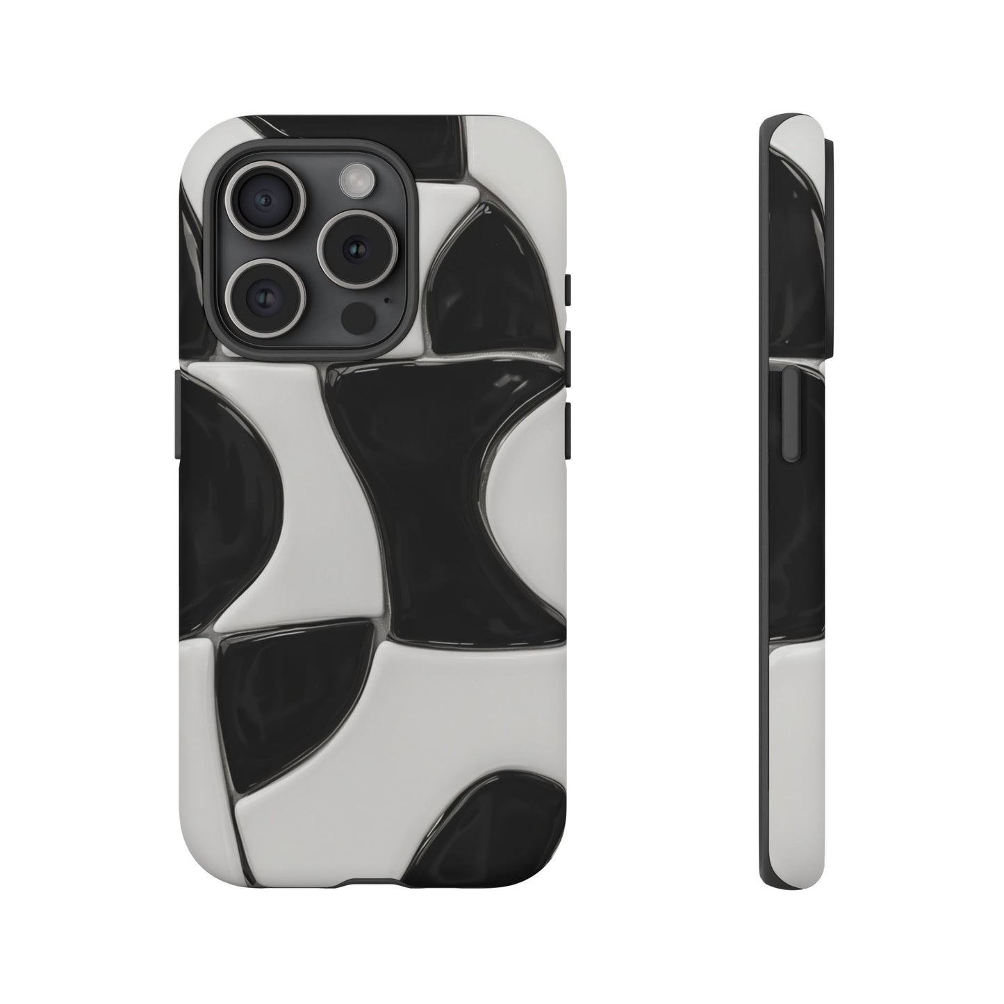 Black & White Abstract Pattern Tough Phone Case