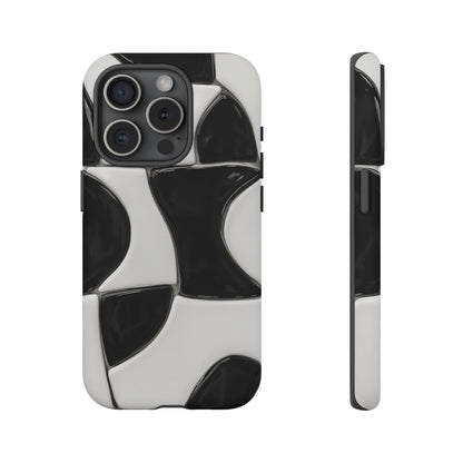 Black & White Abstract Pattern Tough Phone Case