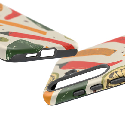 Spicy Peppers Phone Case – Colorful Chili, Lime & Citrus Pattern