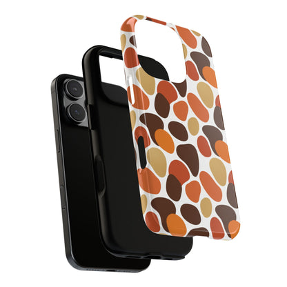 Phone Case — Retro Pebble Pattern in Warm Autumn Colors