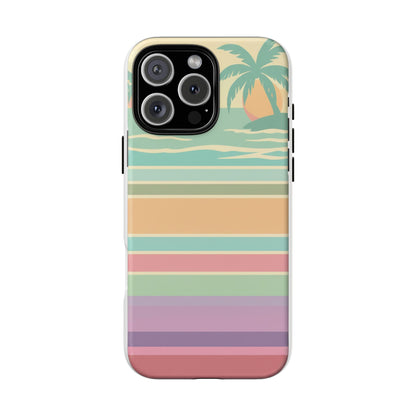 Tough Case — Retro Pastel Sunset Palm Tree Phone Case