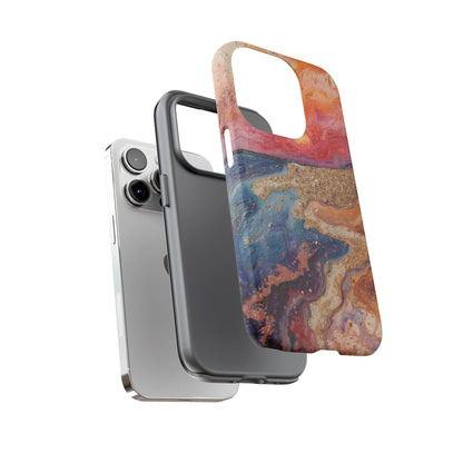 Sunset Coast Phone Case — Colorful Abstract Beach Art Tough Case