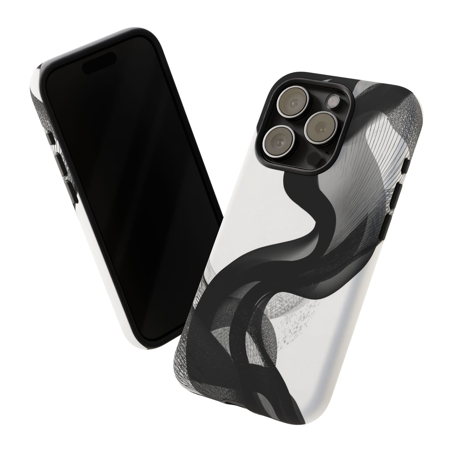 Phone Case — Monochrome Abstract Protective Cover