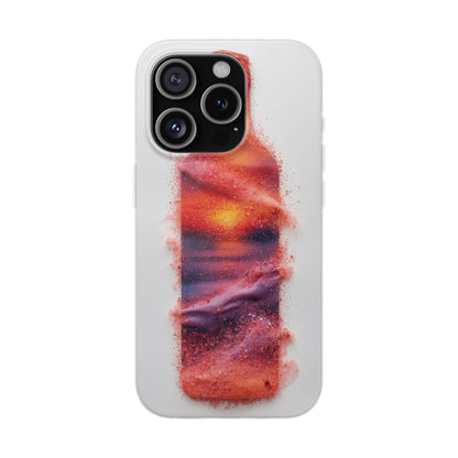 Galaxy Bottle Phone Case — Abstract Cosmic Beverage Design Flexible Case