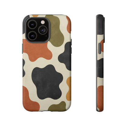 Retro Abstract Camouflage Phone Case — Earth Tone Tough Case