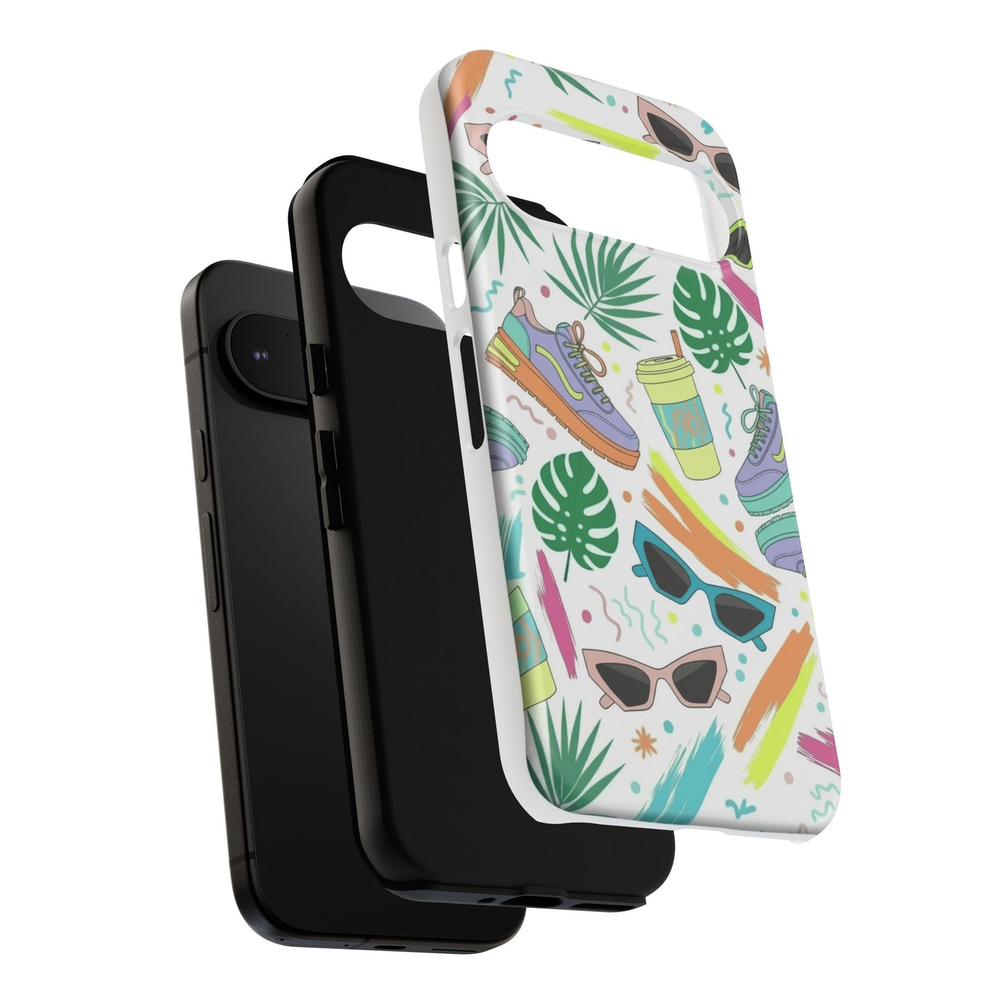 Tough Cases — Colorful Retro Sneakers & Sunglasses Phone Case