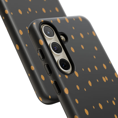 Black & Gold Dot Tough Phone Case — Protective Sparkle Pattern