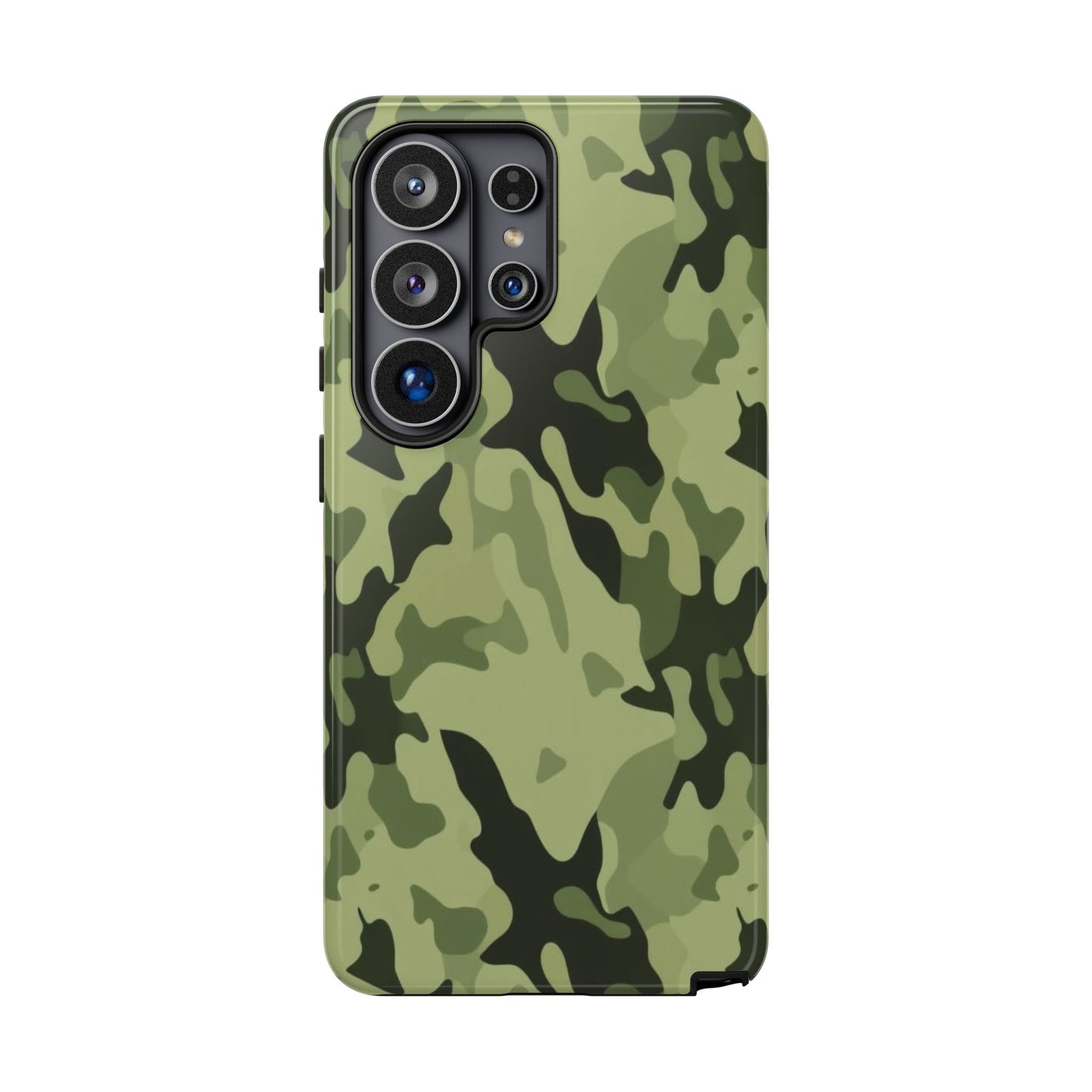Camo Tough Phone Case — Military Green Protective iPhone Cover