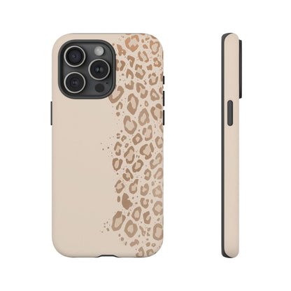 Phone Case – Beige Leopard Print Protective Cover