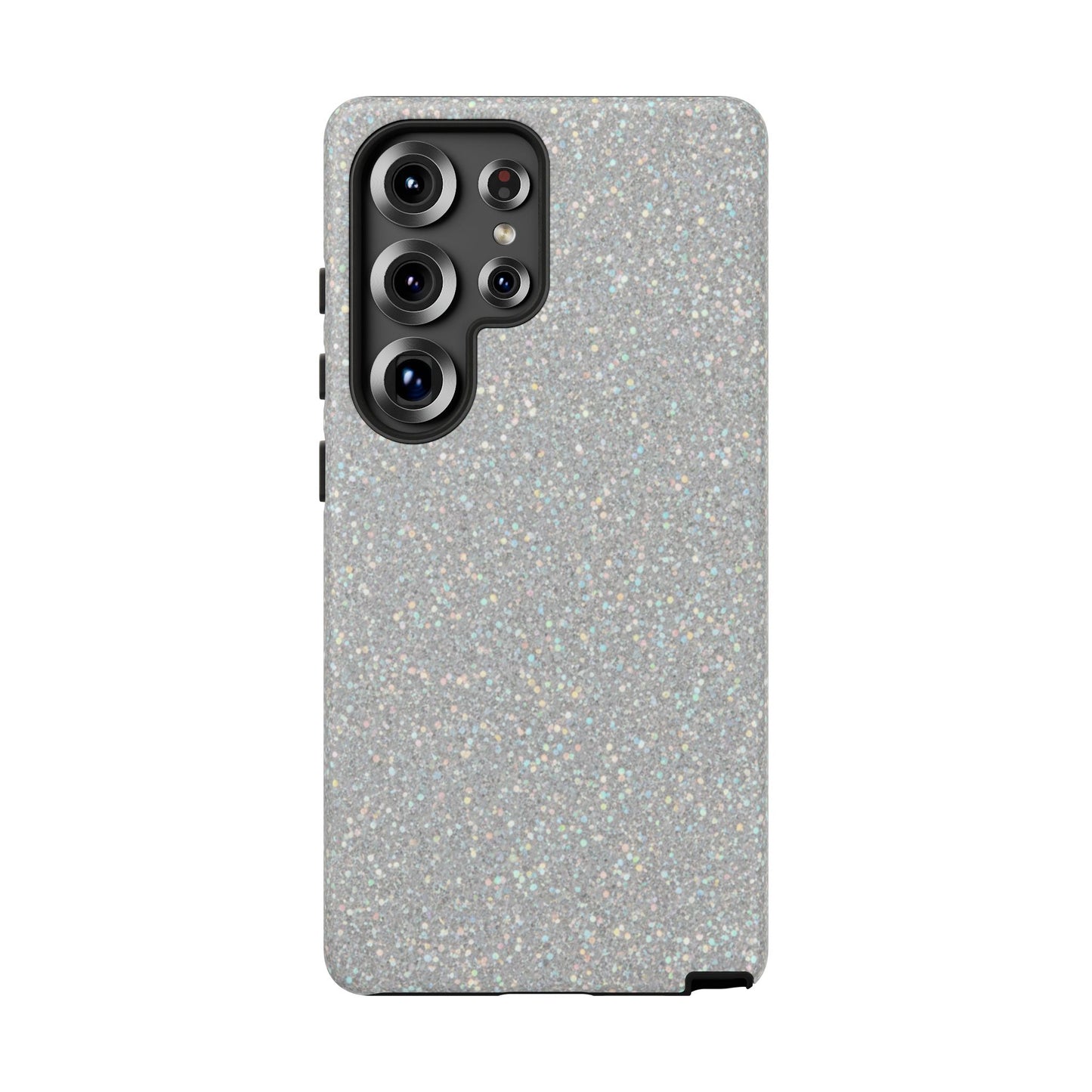 Glitter Silver Tough Phone Case — Sparkling Protective Phone Case