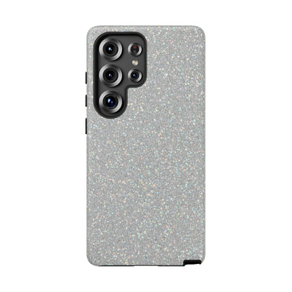 Glitter Silver Tough Phone Case — Sparkling Protective Phone Case