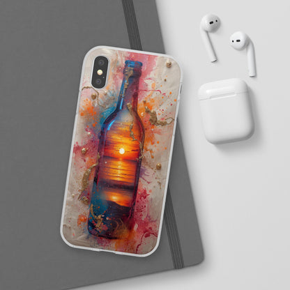 Copy of Floral Holographic Phone Case — Iridescent Leaves & Flowers Flexi Case