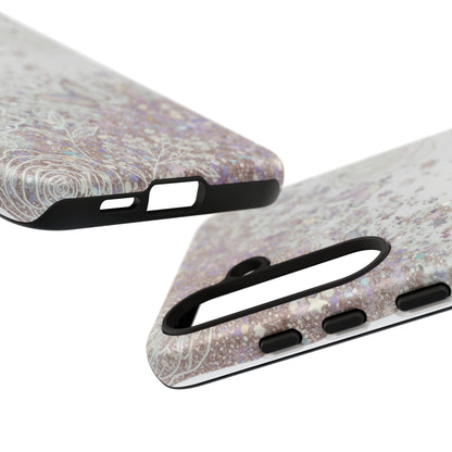 Butterfly Glitter Tough Phone Case — Floral Sparkle Protective Case