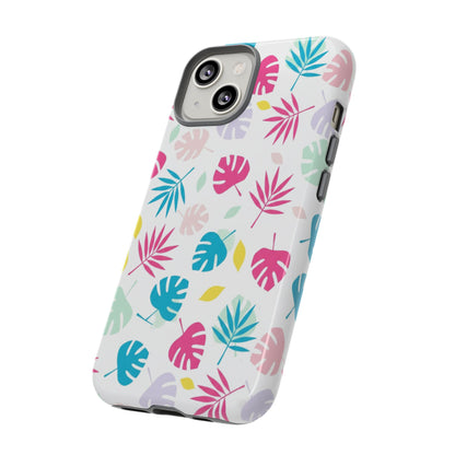 Tropical Leaf Phone Case — Colorful Pastel Monstera & Palm iPhone Case