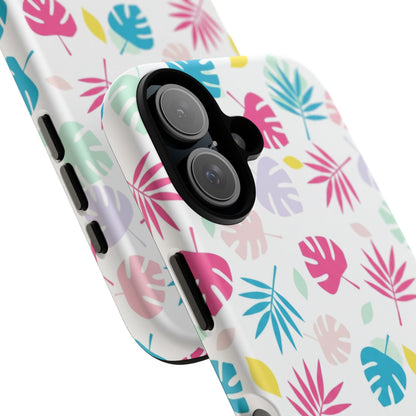 Tropical Leaf Phone Case — Colorful Pastel Monstera & Palm iPhone Case
