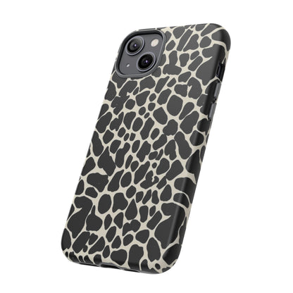 Black and White Cowhide Phone Case — Protective Tough Case
