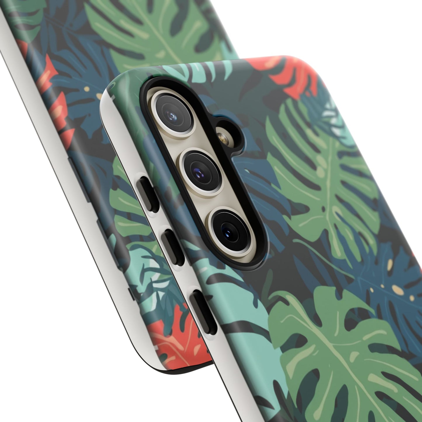 Tropical Monstera Phone Case — Colorful Leaf Protective Tough Case