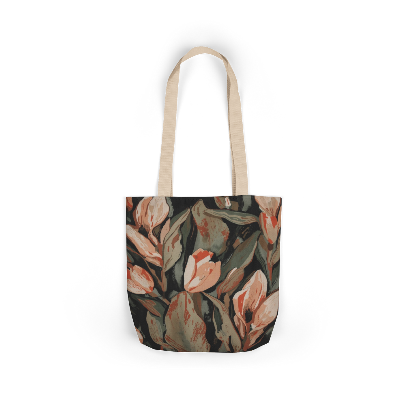 Floral Canvas Tote Bag — Vintage Botanical Print