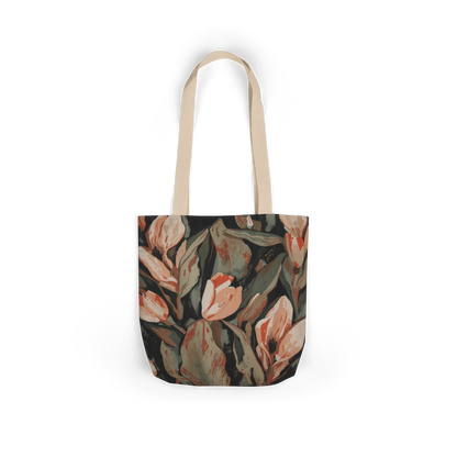 Floral Canvas Tote Bag — Vintage Botanical Print