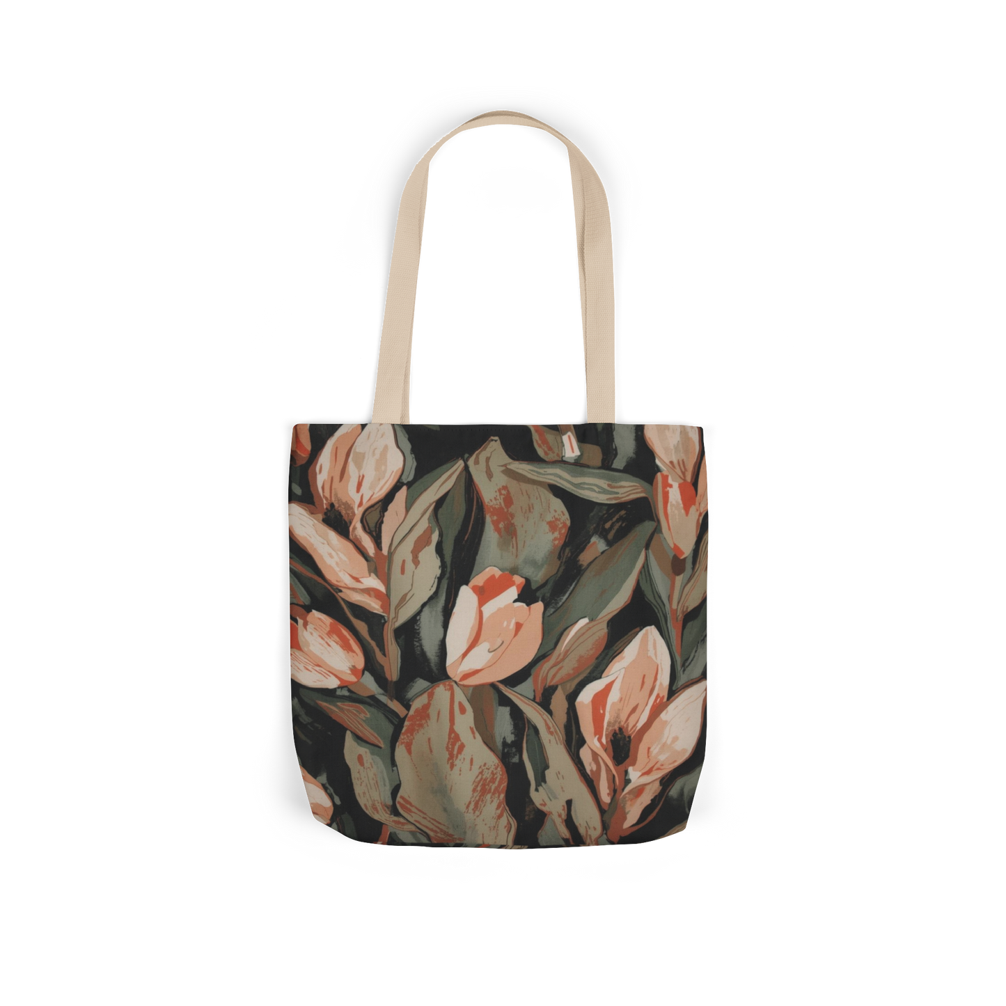 Floral Canvas Tote Bag — Vintage Botanical Print