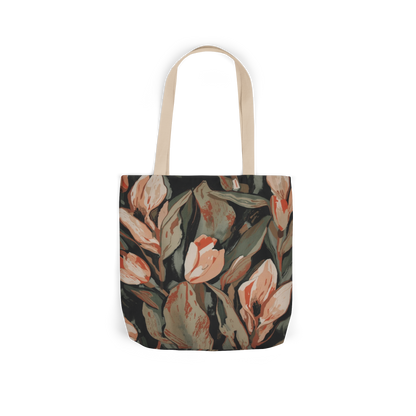 Floral Canvas Tote Bag — Vintage Botanical Print