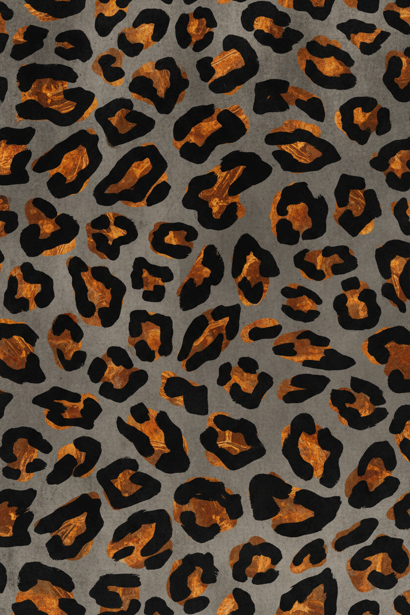 Blush Marble Leopard Zipper Wallet
